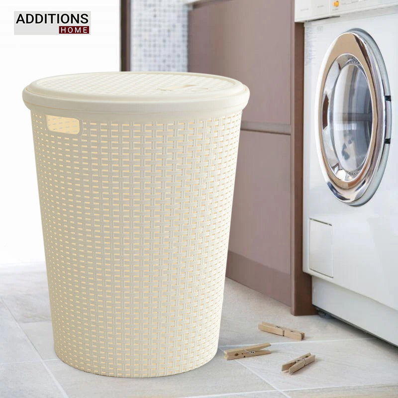 Laundry Basket with Lid/Bathroom Basket for Clothes/Multipurpose Big Size Basket for Home | 60 Lt.
