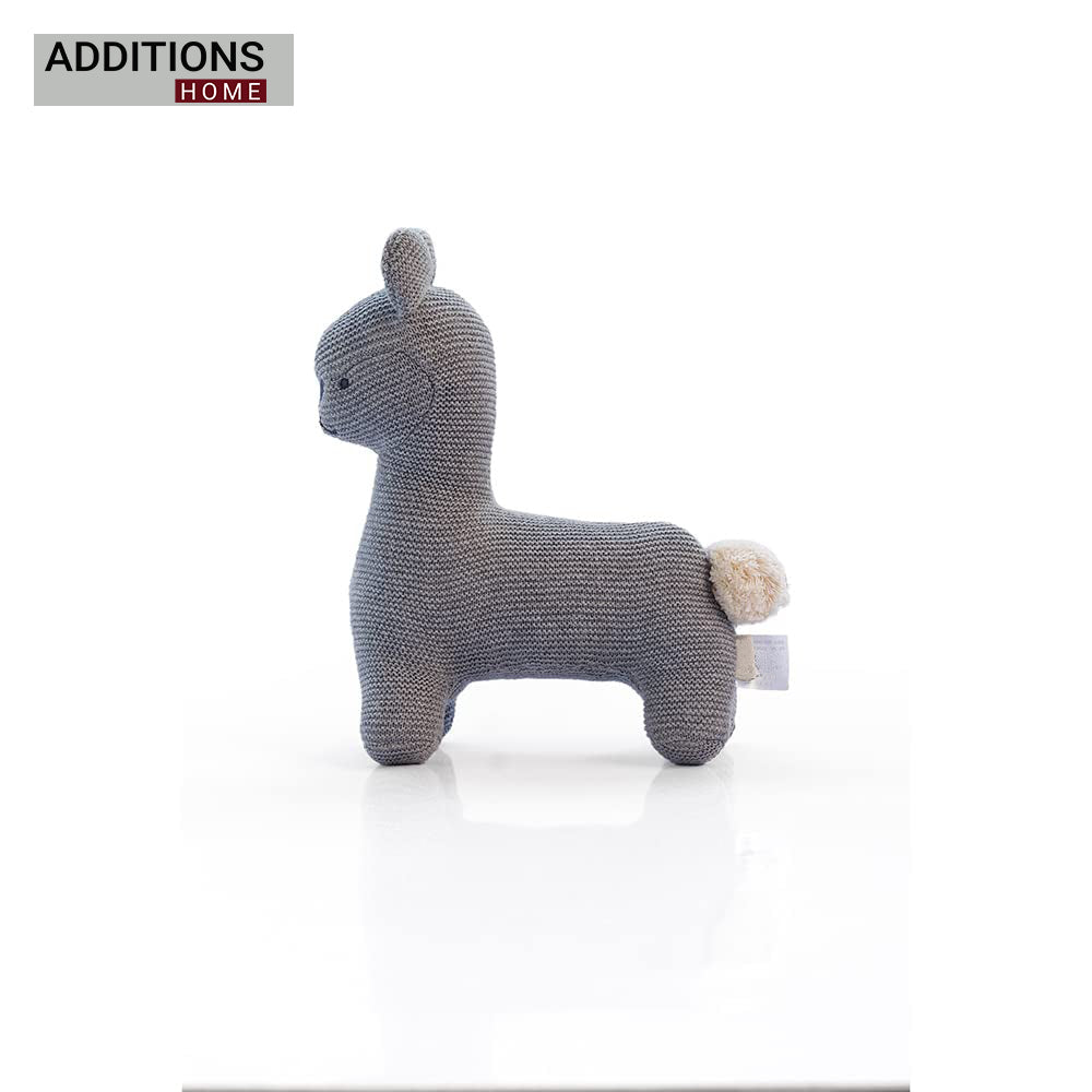 Sweet Lama Gift Bundle- (Set of 2 - Blanket & Soft Toy ) in Light Grey