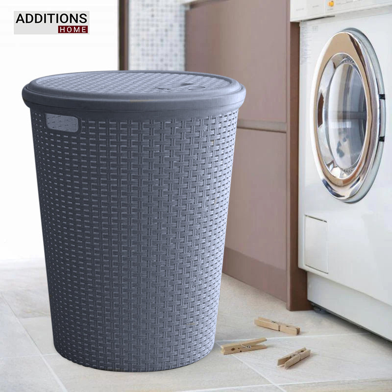 Laundry Basket with Lid/Bathroom Basket for Clothes/Multipurpose Big Size Basket for Home | 60 Lt.