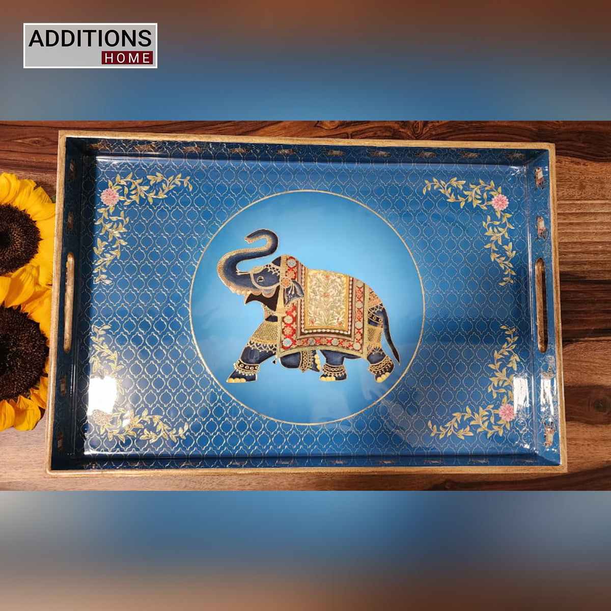 PRINTED MULTIPURPOSE TRAY SERVING TRAY TABLE DECOR DIWALI GIFT DECORATIVE TRAY