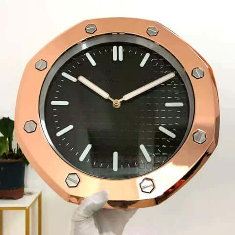 Luxury  Stainless Steel Metal Wall Clock For Royal Home & Bunglows, Wall Clock, Wall Watch. Diameter - 35 cm