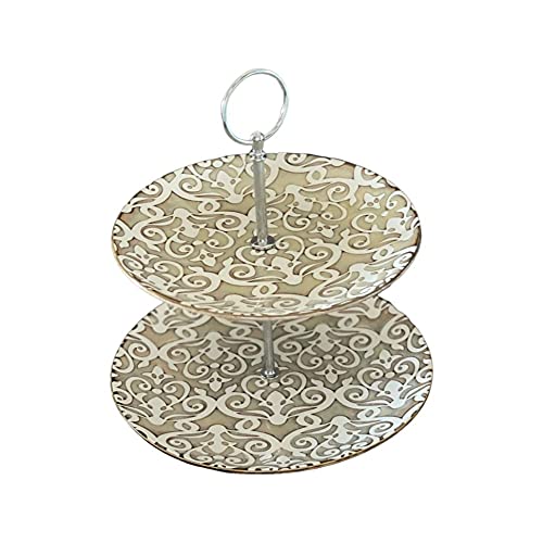 2-Tier Cake Stand (7.5"Plate With 8.5"Plate)