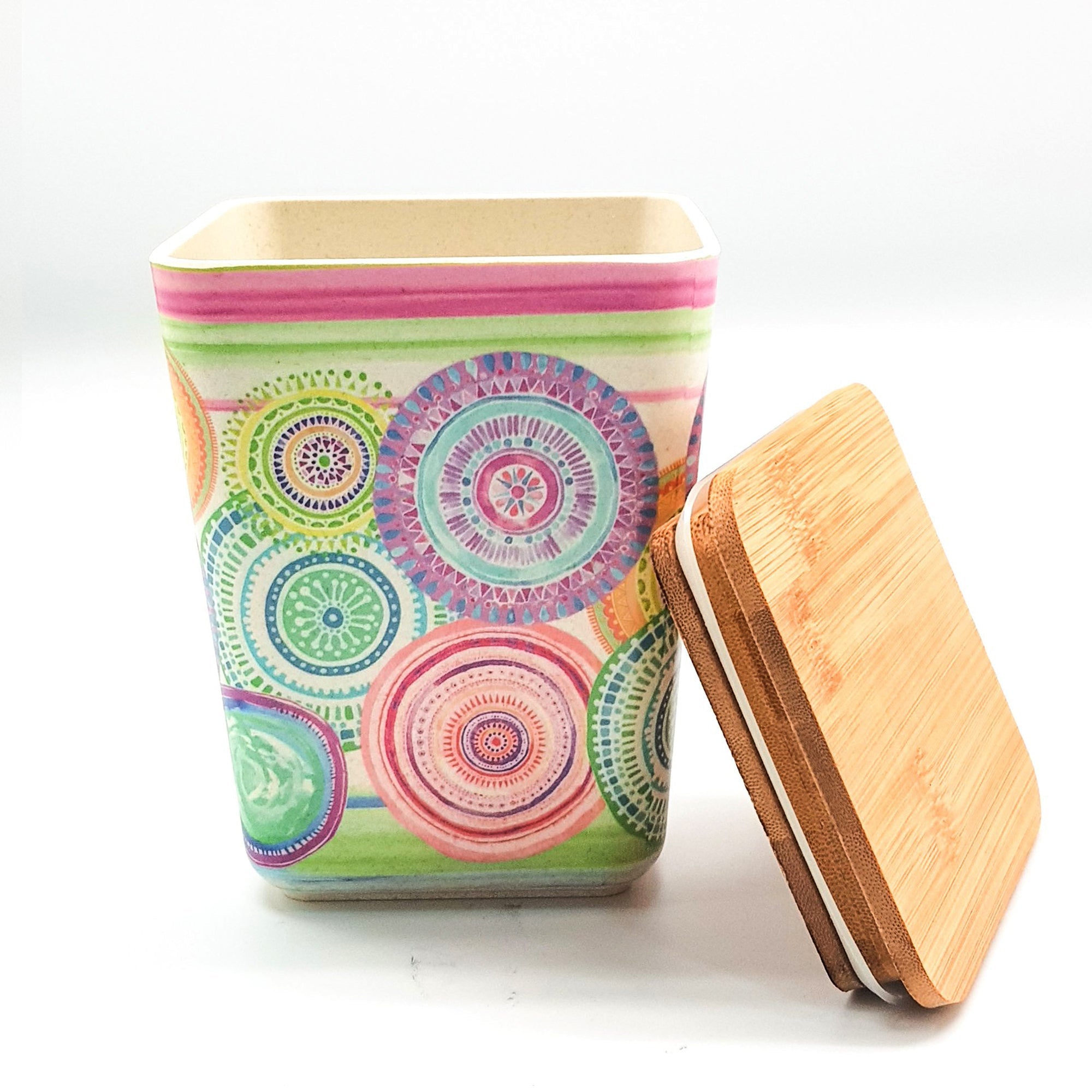 Eco Friendly and Food Safe Bamboo Fiber Dry Fruit/Snack Container  with Air Tight  Lid (Big)