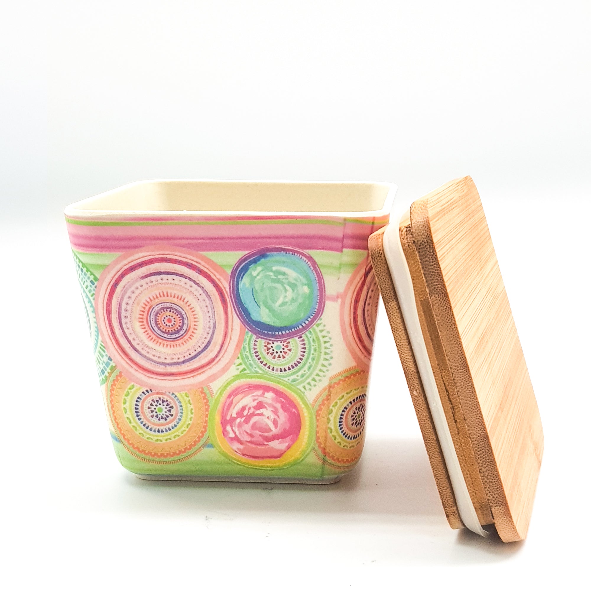 Eco Friendly and Food Safe Bamboo Fibre Dry Fruit/Snack Container  with Air Tight  Lid (Small)