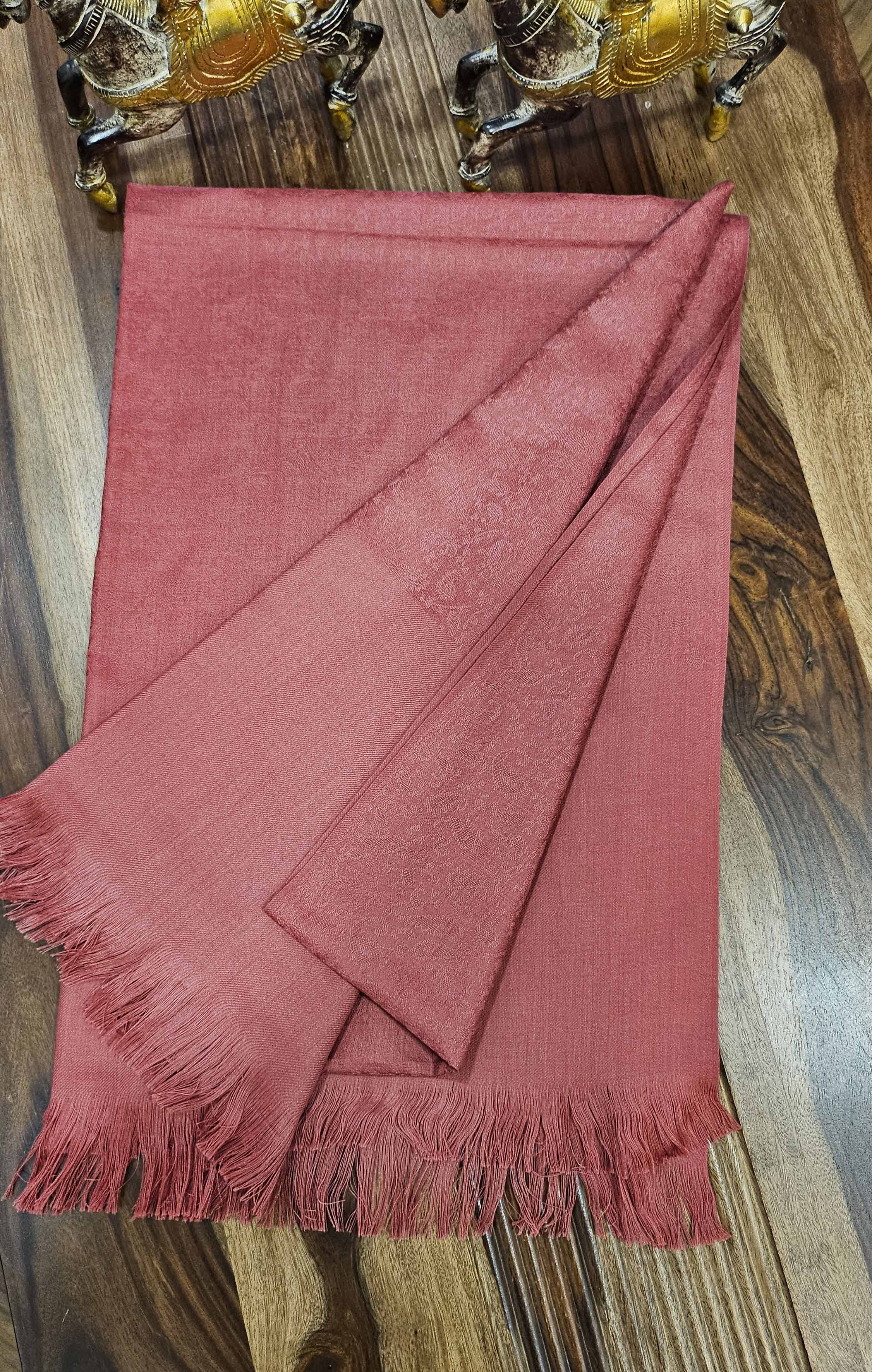 100% Wool Blend Pain Color With Jacquard Shawl(Royal Colors)