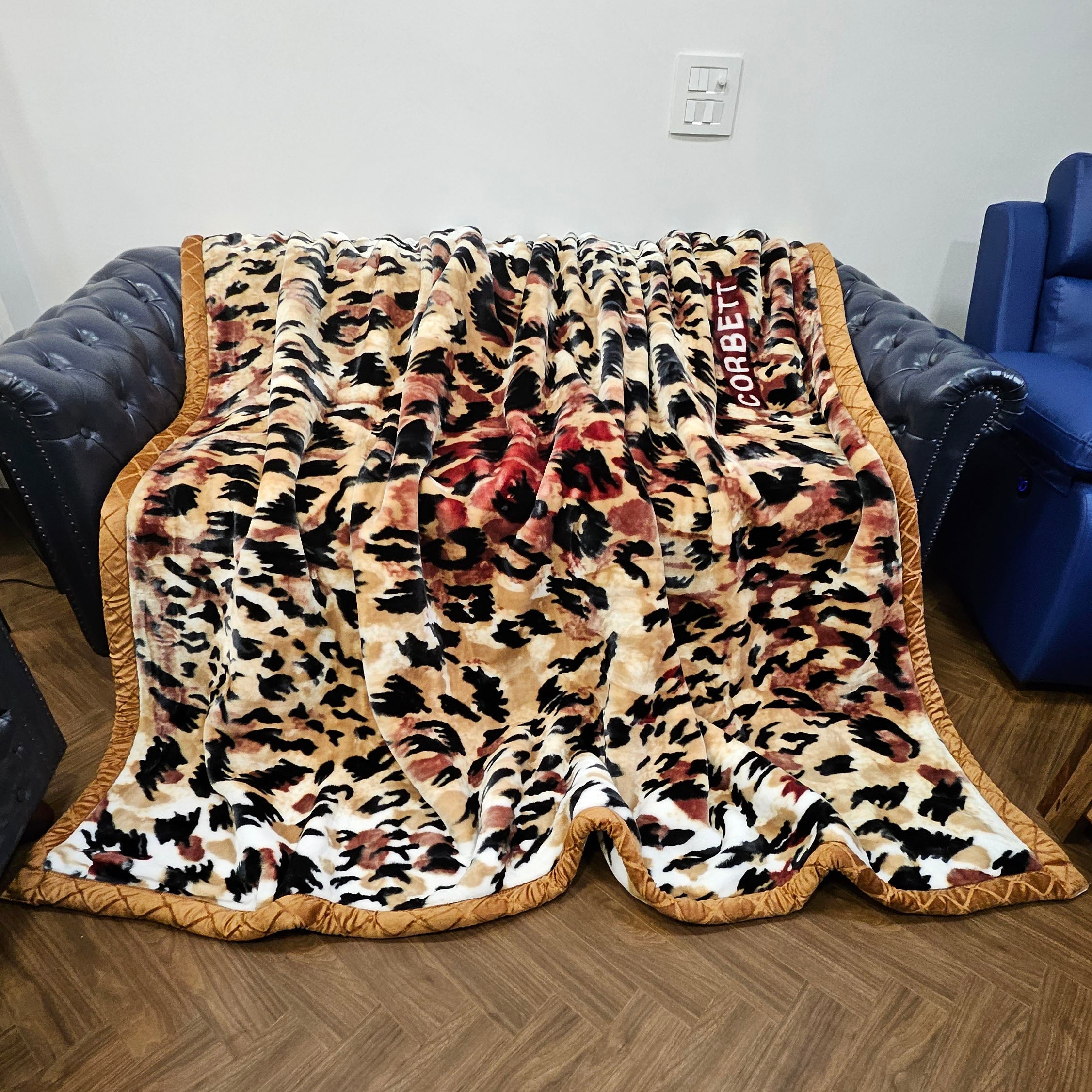 JUNGLE SAFARI MINK WARM BLANKET DOUBLE BED 220 x 240 CMS