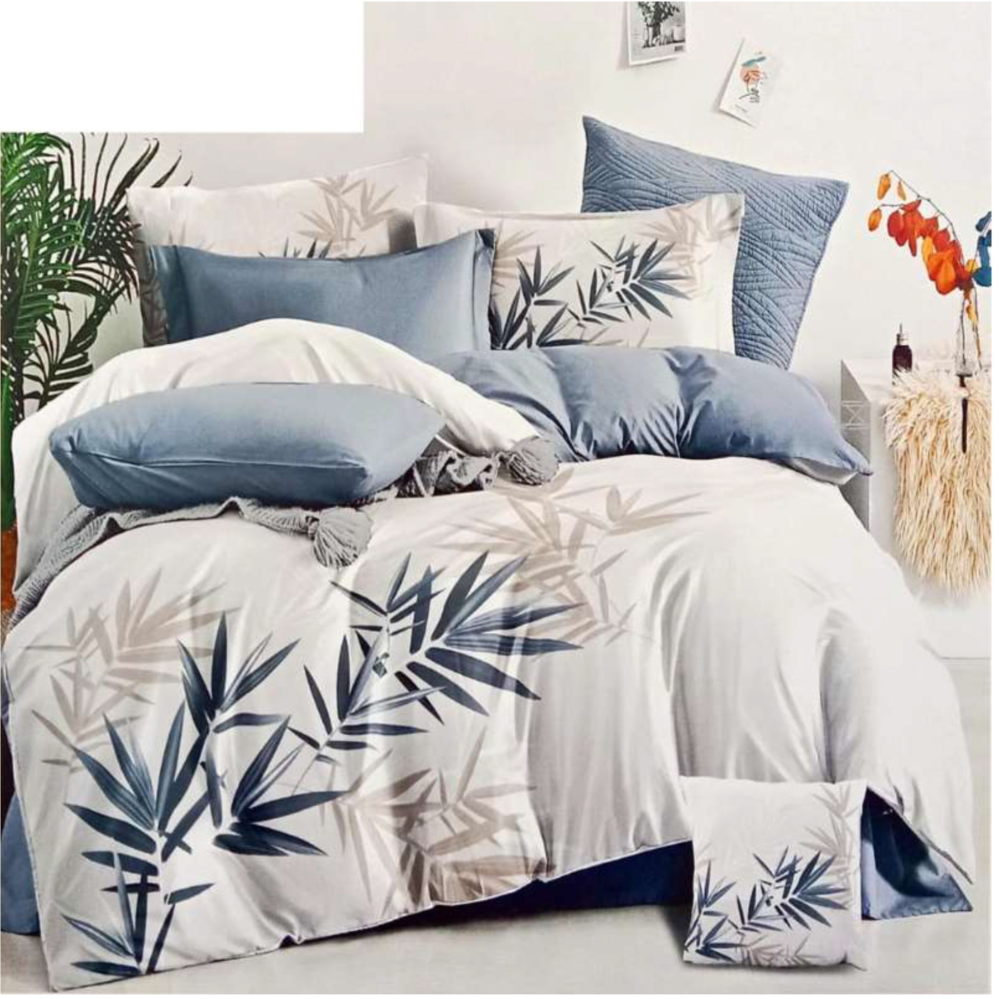 100% Comfortable 300 TC King Size Double Bedsheet Digital Print - 245 X 270 CM with 2 Pillow Covers - 3 Pcs Set