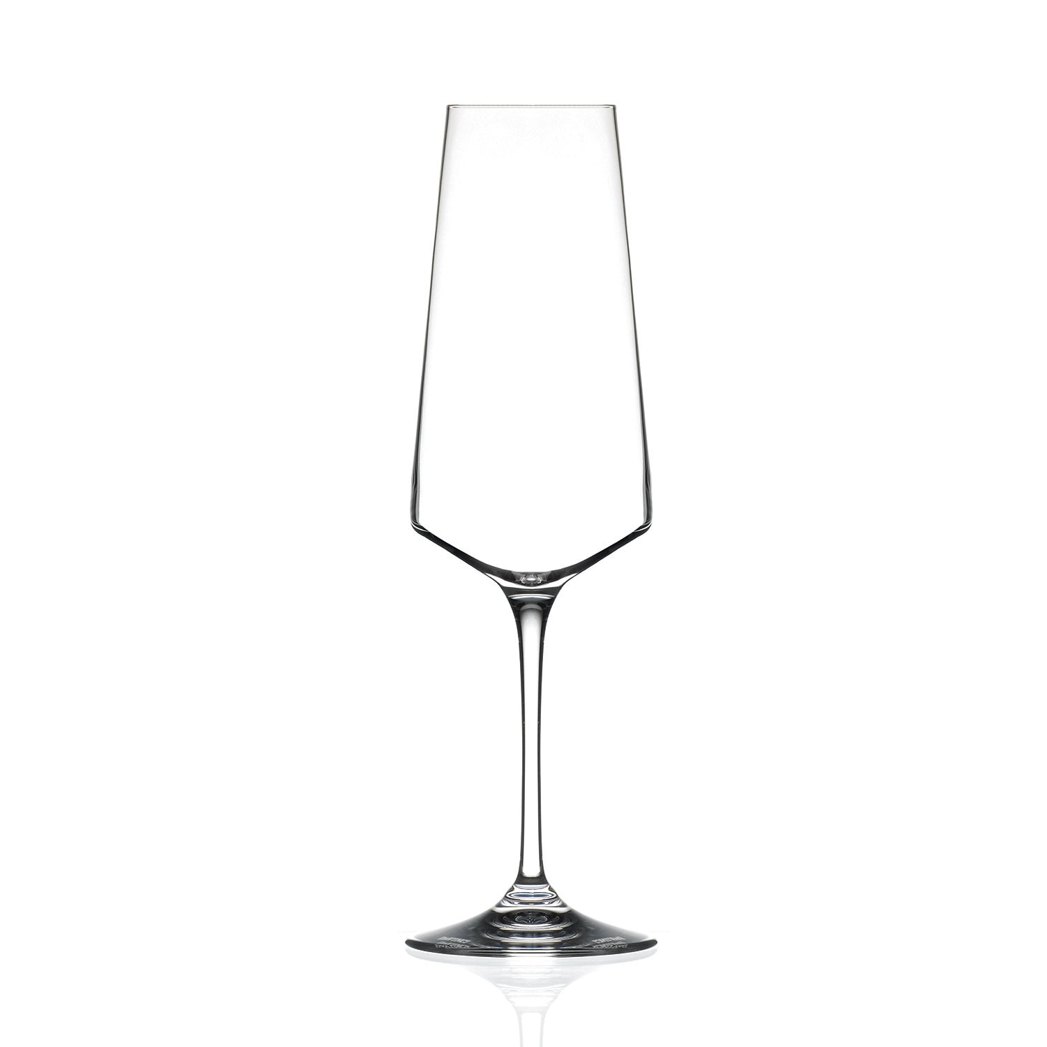 RCR (Made in Italy) Aria Crystal Champagne Flute Goblet Glasses, 350 ml, Set of 6