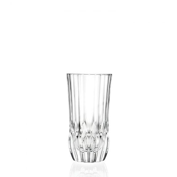 RCR (Made in Italy) Adagio Crystal Long drink cocktail Tumblers Glasses, 400 ml, Set of 6