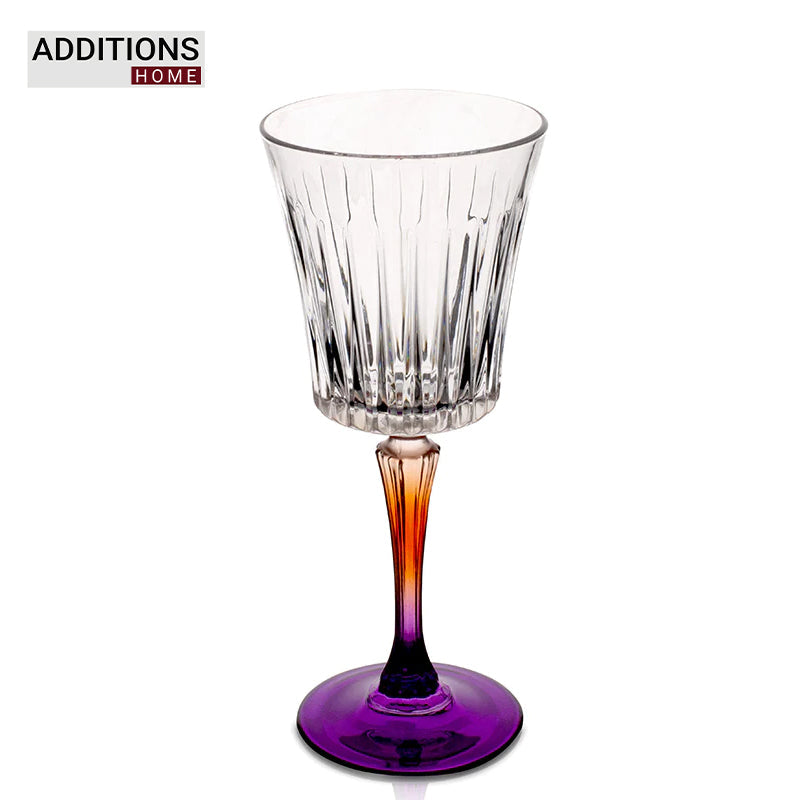 RCR (Made in Italy) Gipsy Crystal Coloured Wine Goblet Glasses(Limited Edition), 298 ml, Set of 6