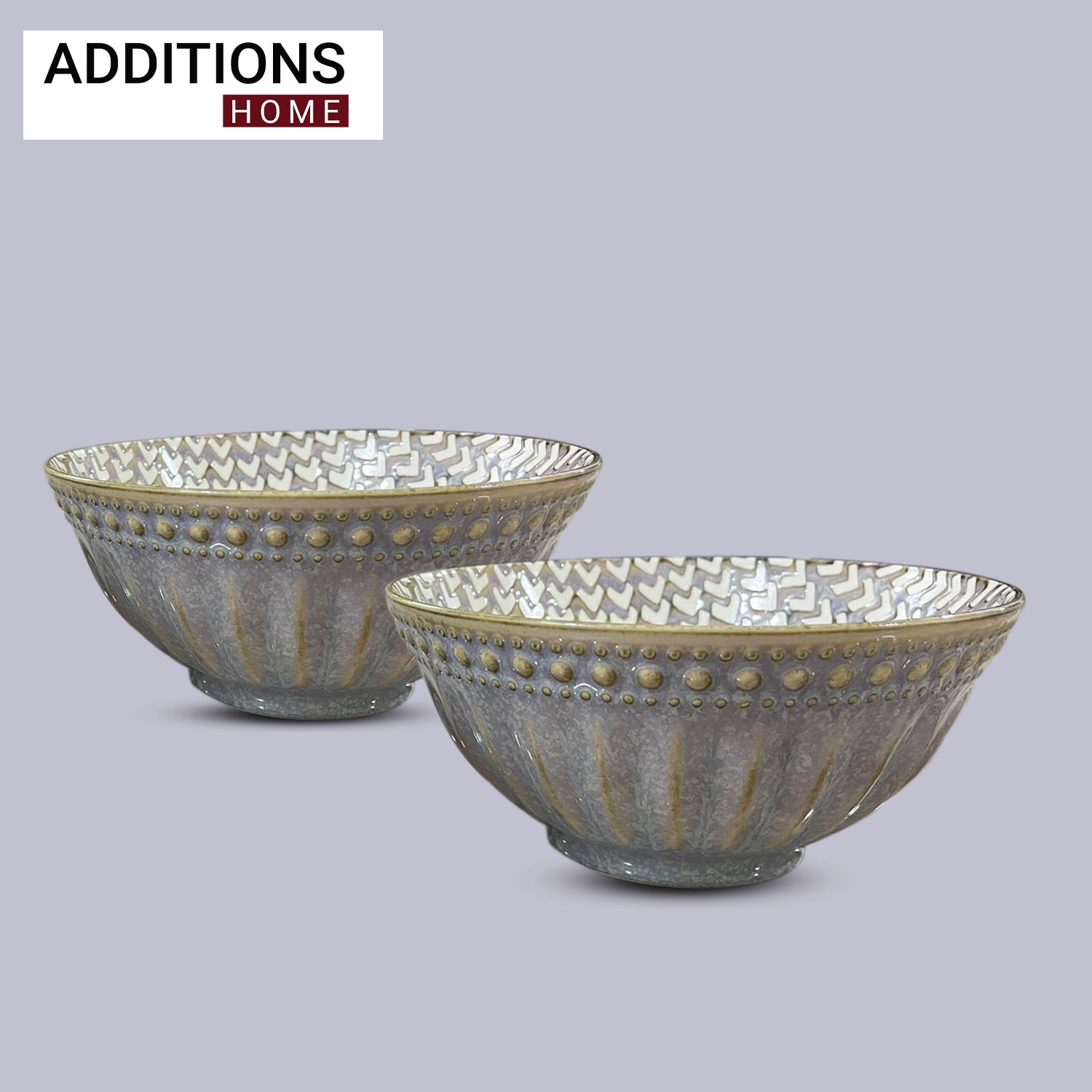 Fine Porcelain Blue Pottery  snacks Bowl Set of 2