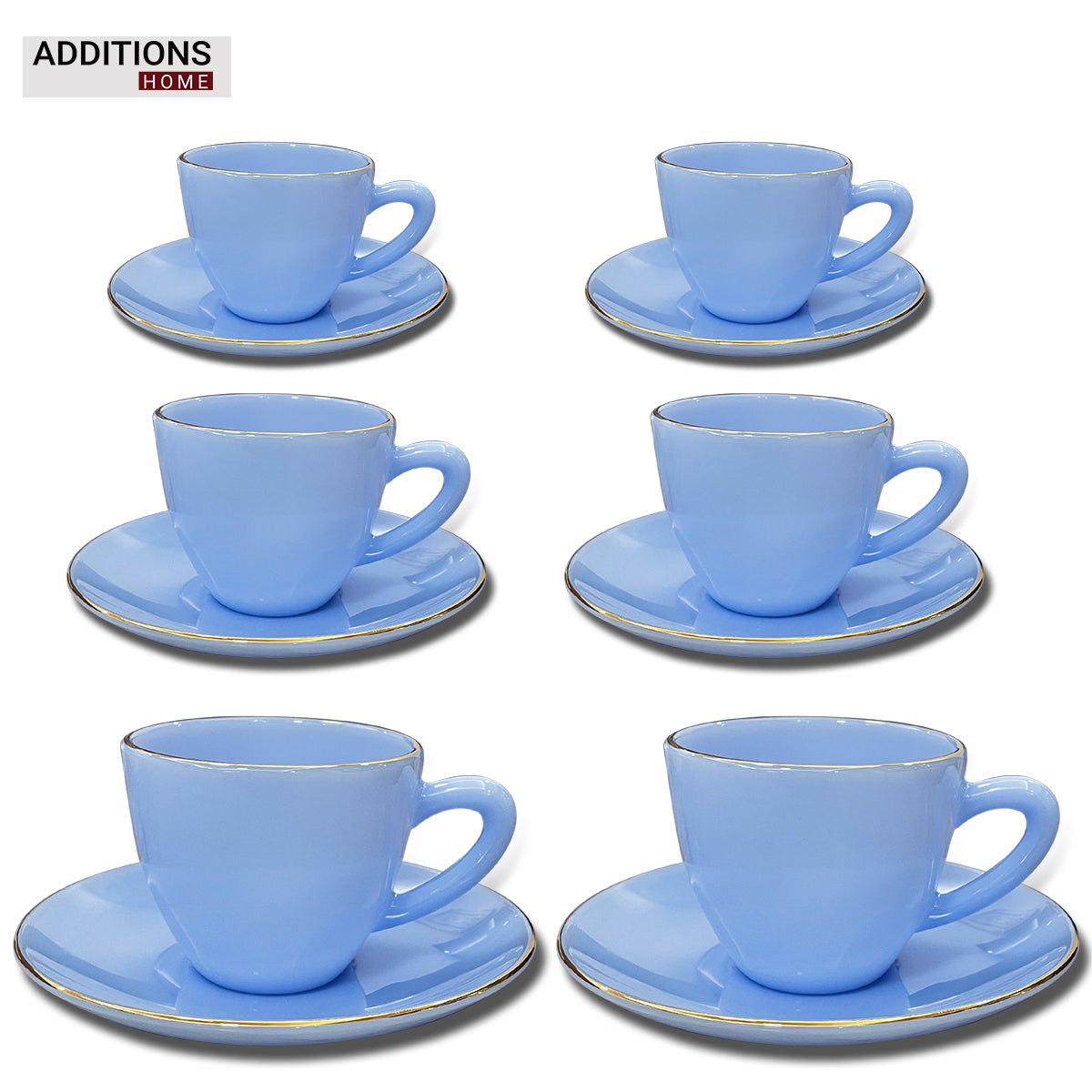 Tea/Coffee Cup & Saucer 12 piece set/ 6 Cups & 6 Saucer.