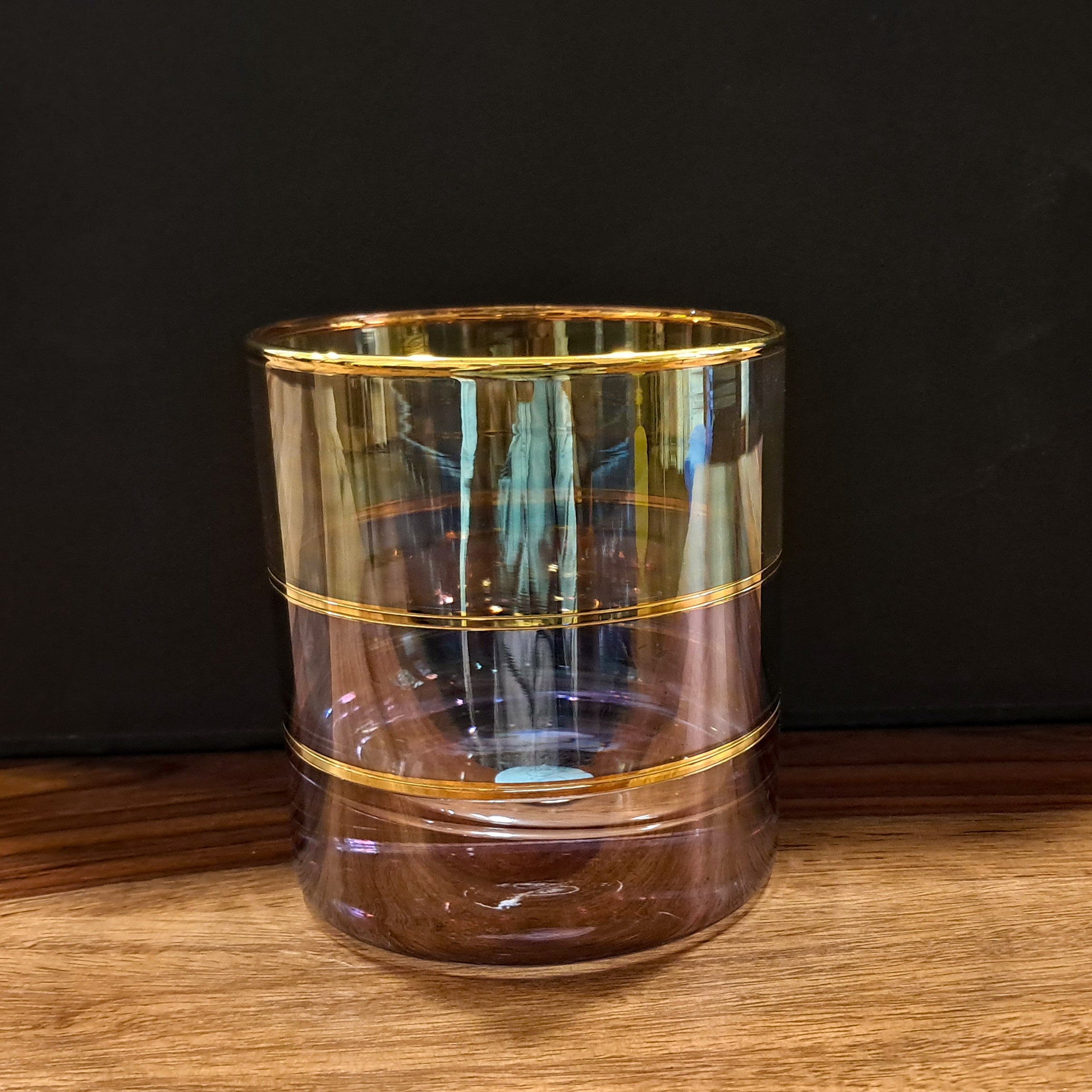 Hand Crafted Gold Decorated Whiskey Glasses, Capacity:360 ML for Home and Kitchen - Ideal Gift for Housewarming