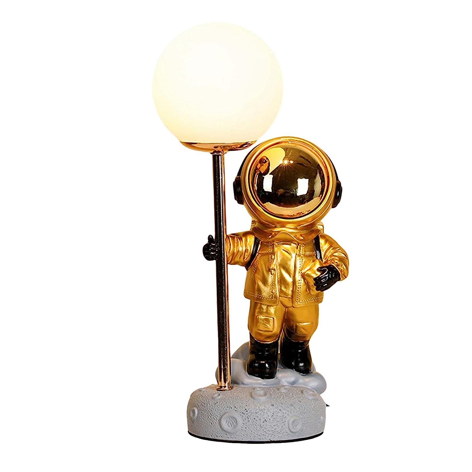 Astronaut Table USB Lamp/Spaceman Bedroom Bedside Light (Golden)