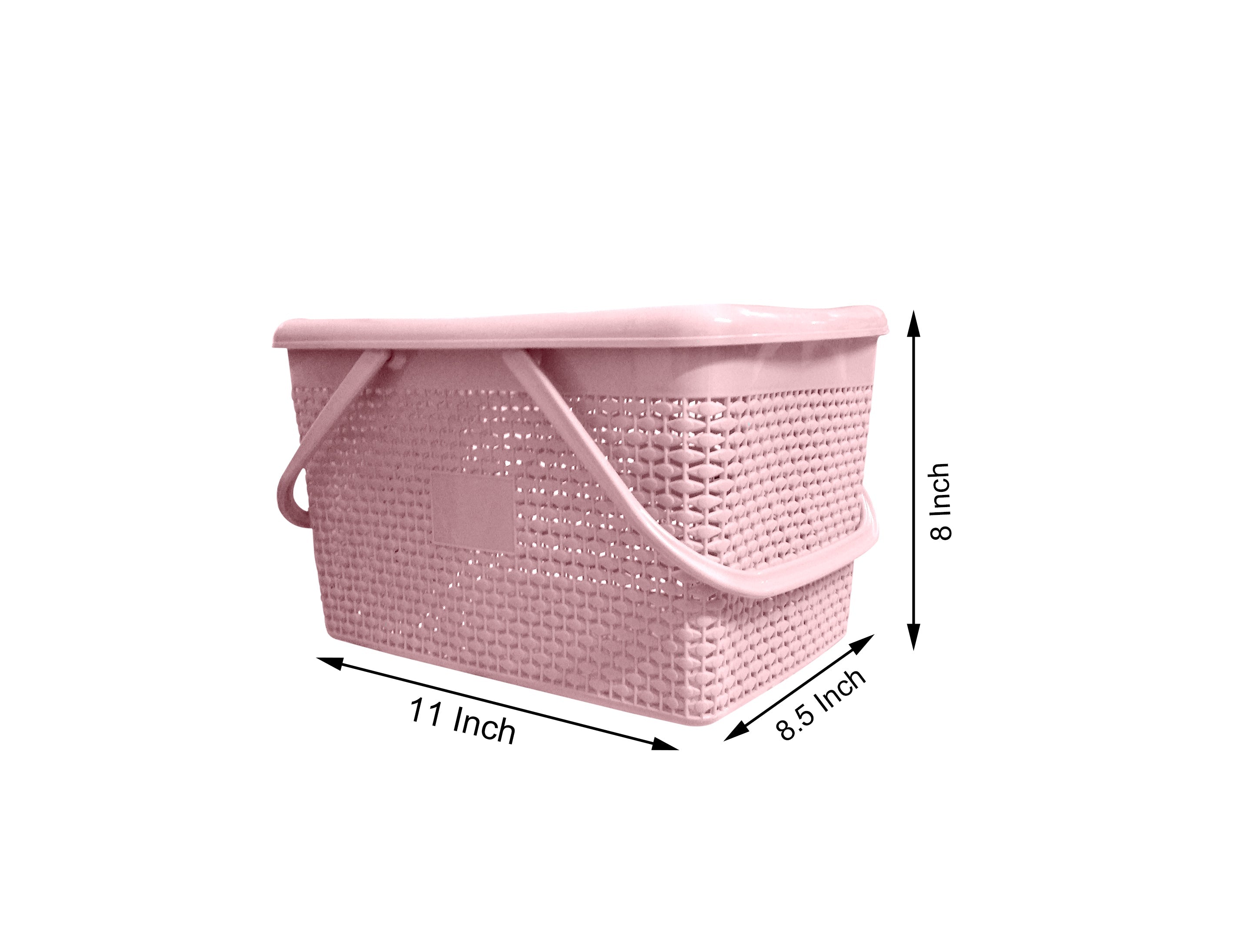 Plastic Lunch Basket with Lid for Office, Home and Picnic Use