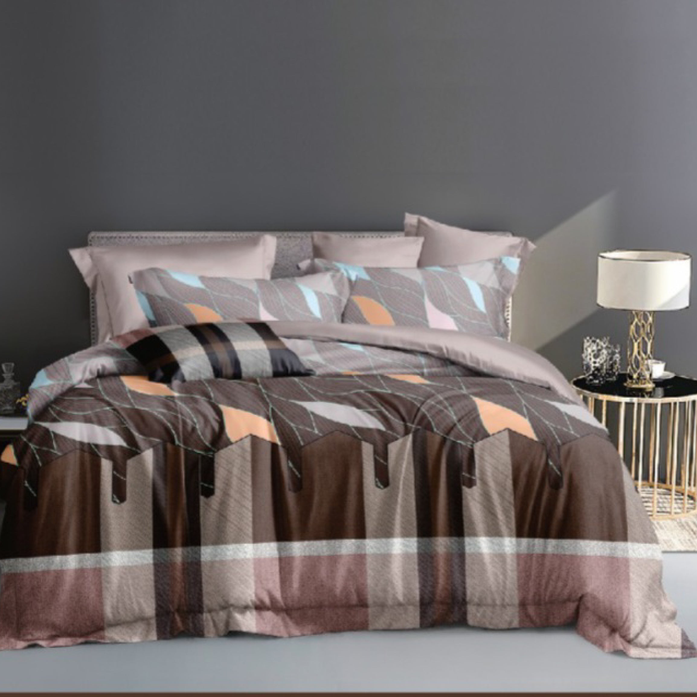 100% Comfortable 250 TC Super King Size Double Bedsheet - 108" X 108" with 2 Pillow Covers - 3 Pcs Set