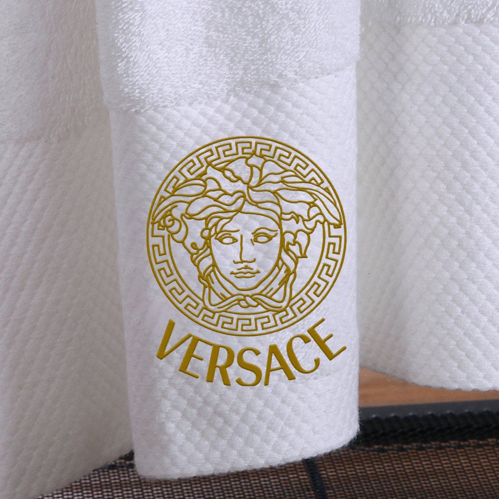 Embroidered Highly Absorbent Luxury Bath Towel Set Of 3