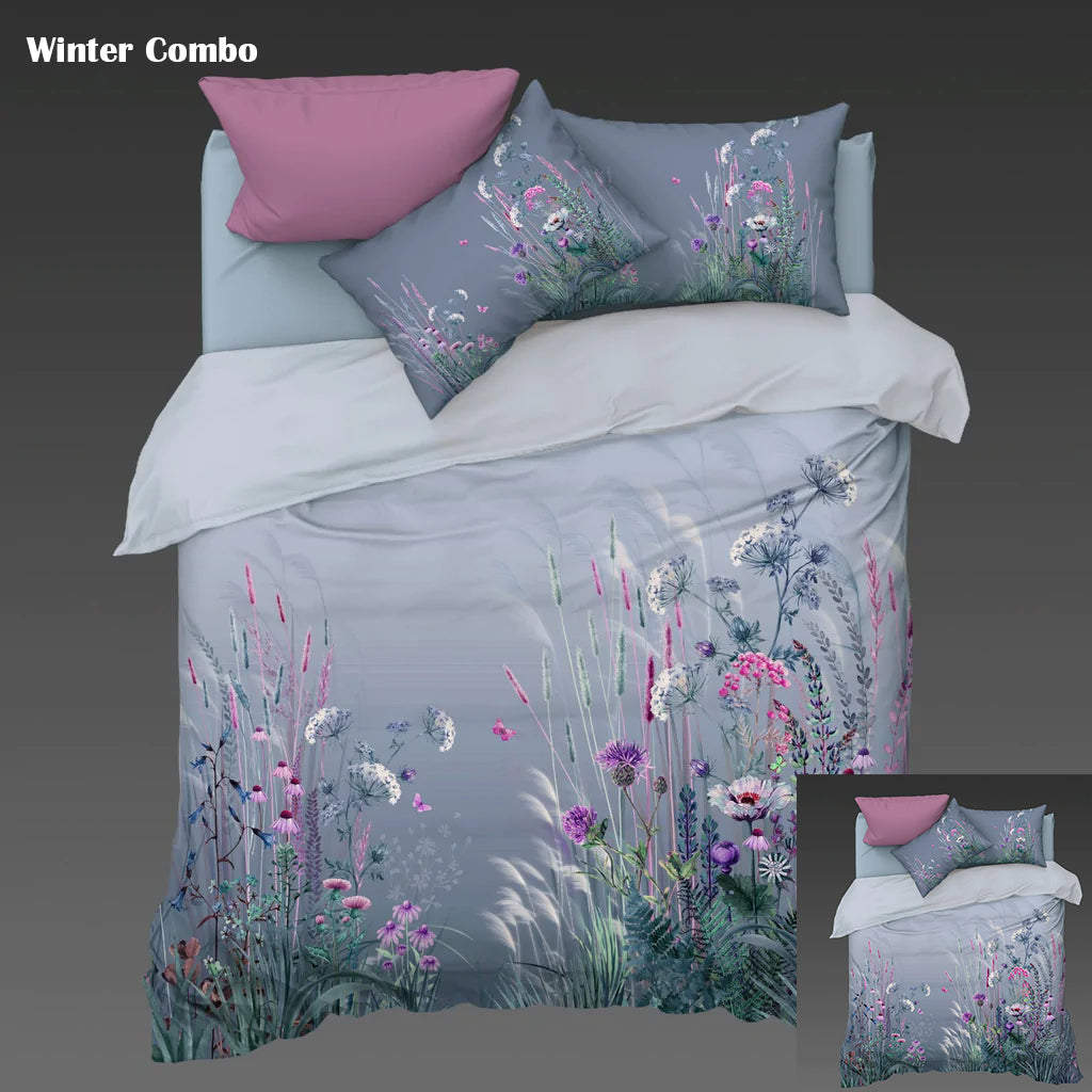 Premium Velveteen designer King Size Double Bedsheet & 2 Pillow Covers With Matching Quilt. 4 Pcs Set