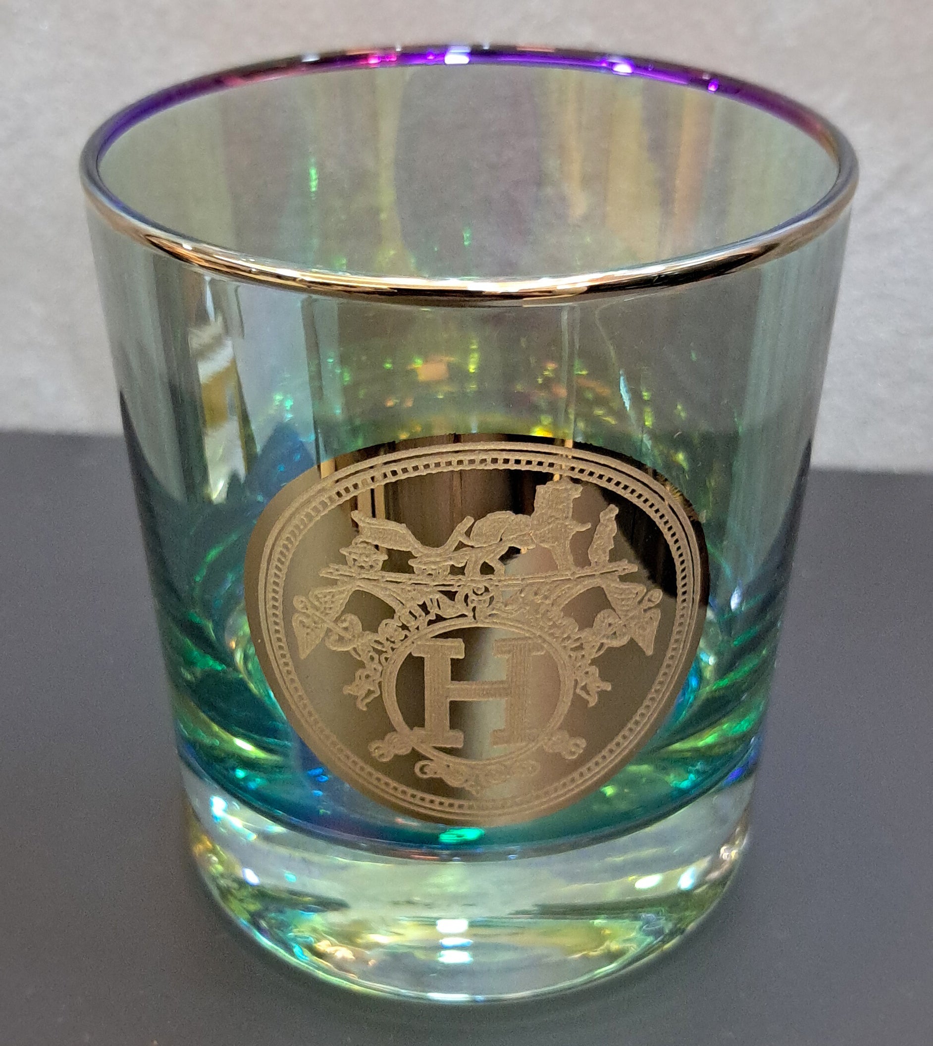 Hand Crafted Gold Decorated Whiskey Glasses, Capacity:360 ML for Home and Kitchen - Ideal Gift for Housewarming