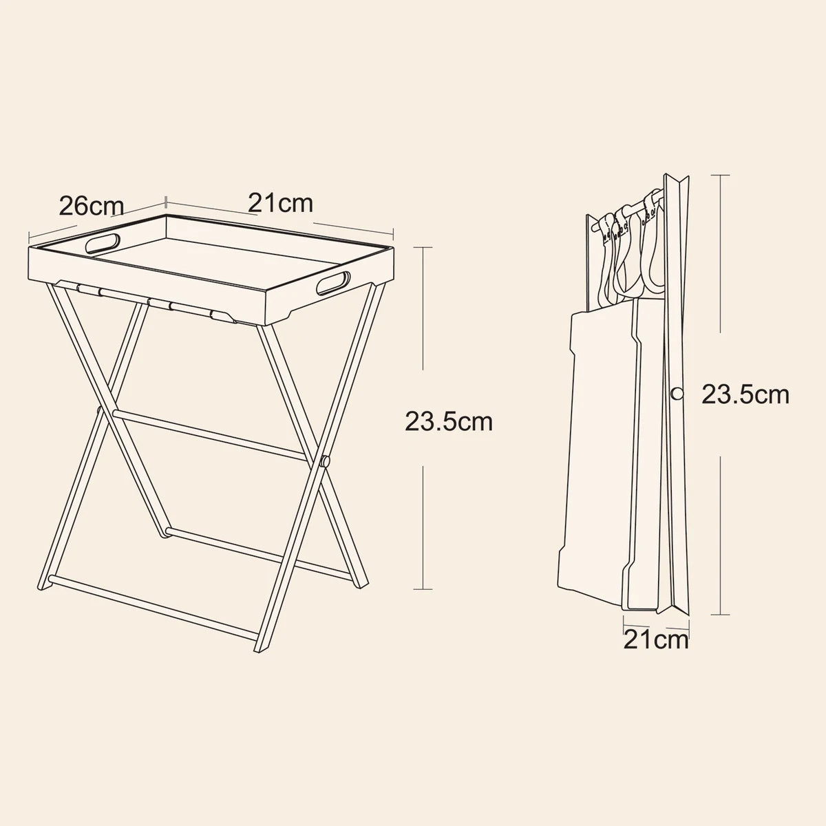 BUTLER TRAY - BROWN