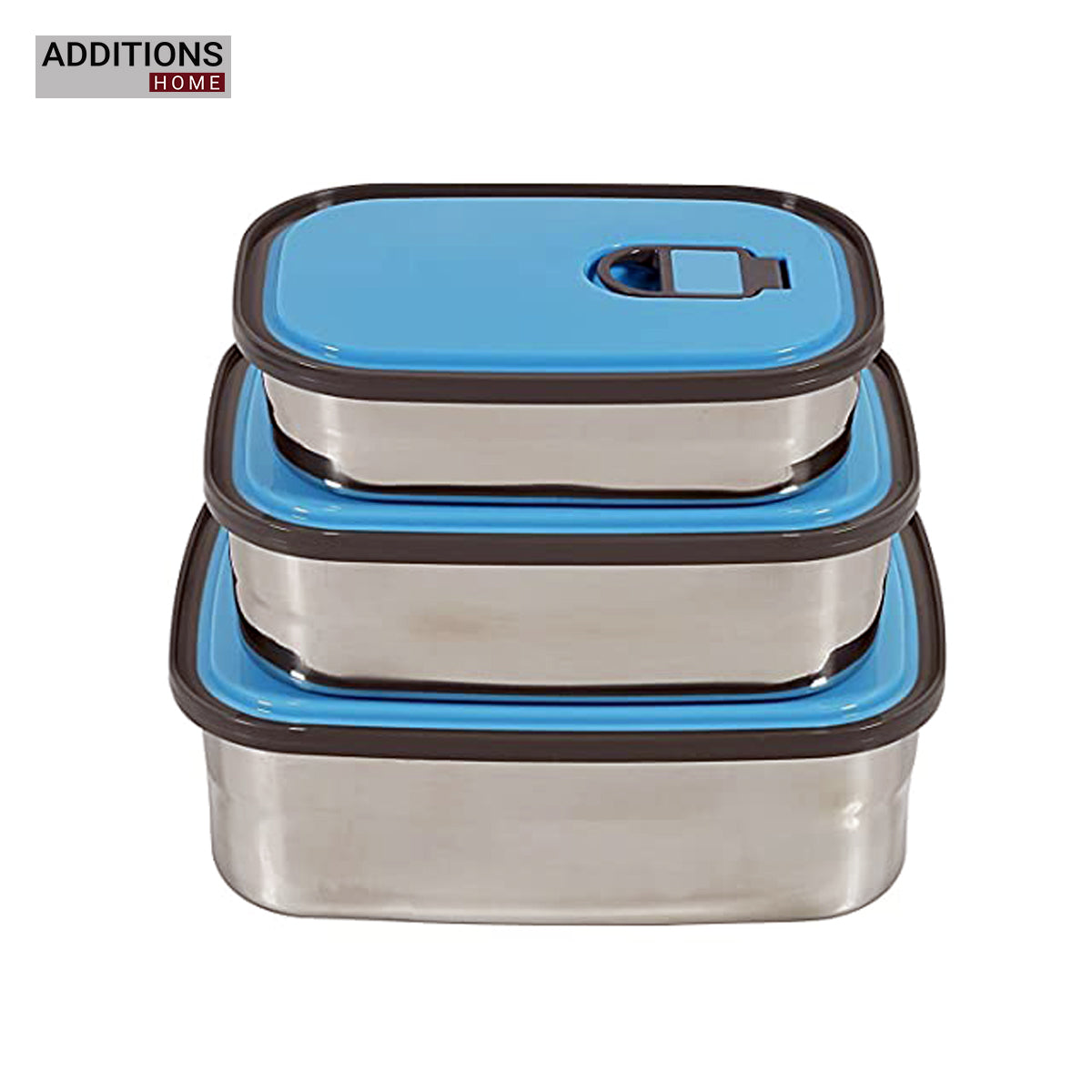 Stainless-Steel Leak-Proof Lunch Box for Office , Airtight Tiffin Box for Boys & Girls  Set of Three.