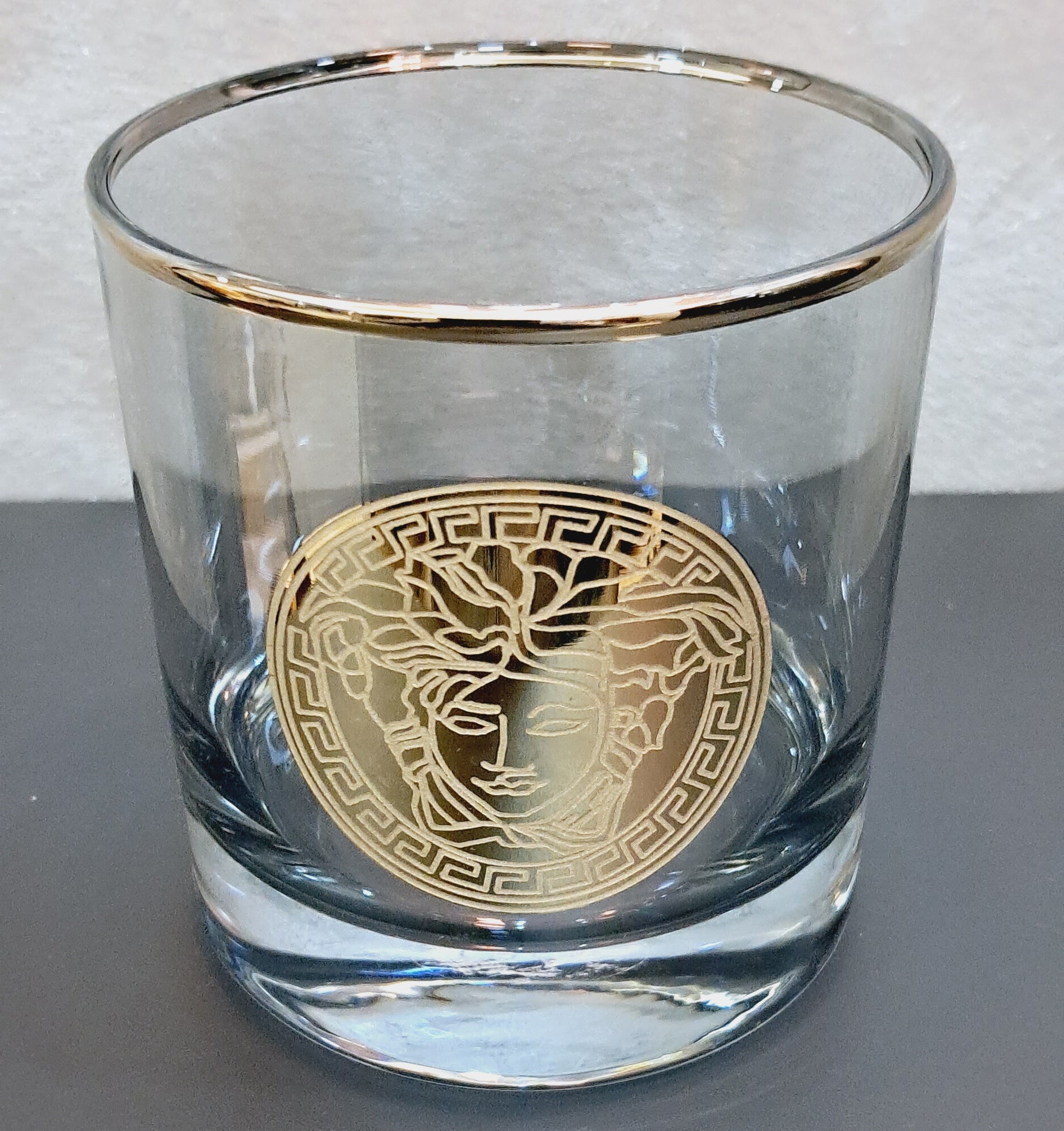 Hand Crafted Gold Decorated Whiskey Glasses, Capacity:360 ML for Home and Kitchen - Ideal Gift for Housewarming