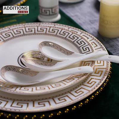 Fine Bone China Set 24K Real Gold Plated 35 PCS.