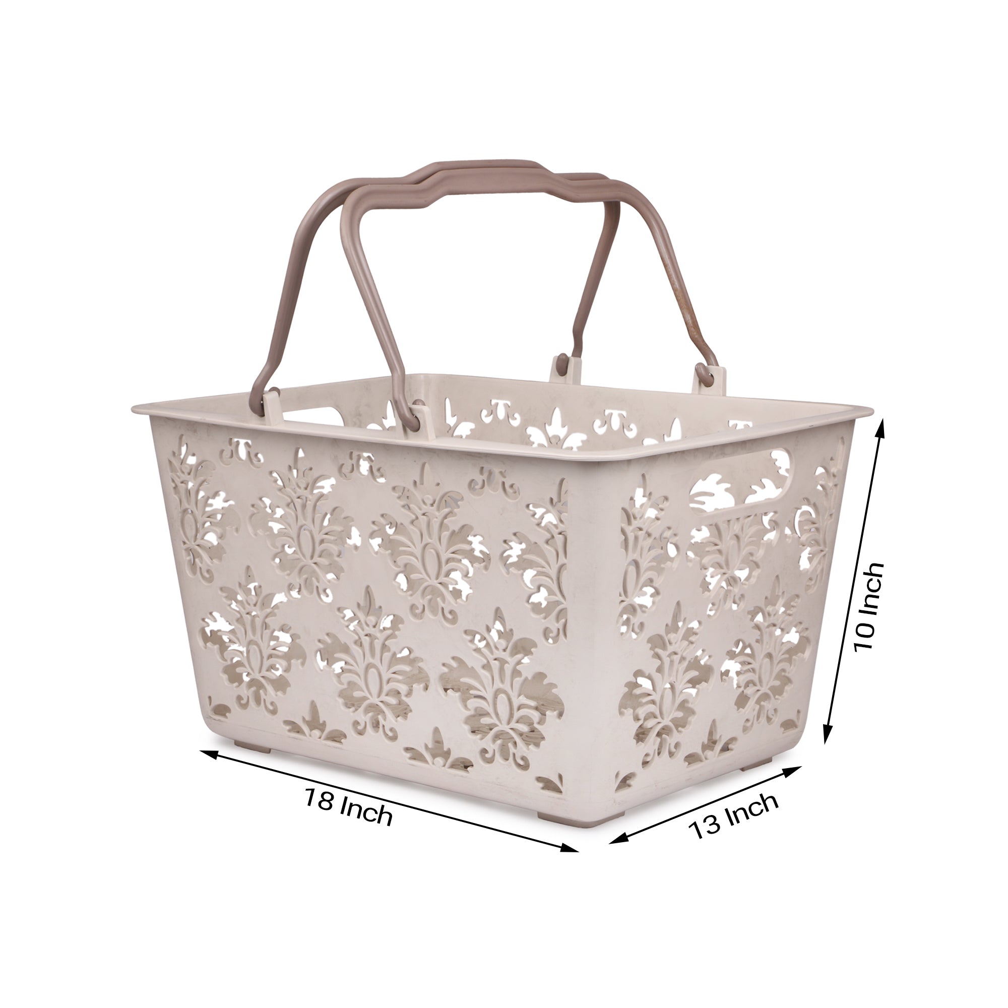 Plastic Lunch Basket  for Office, Home and Picnic Use. (18x13x10 Inch)