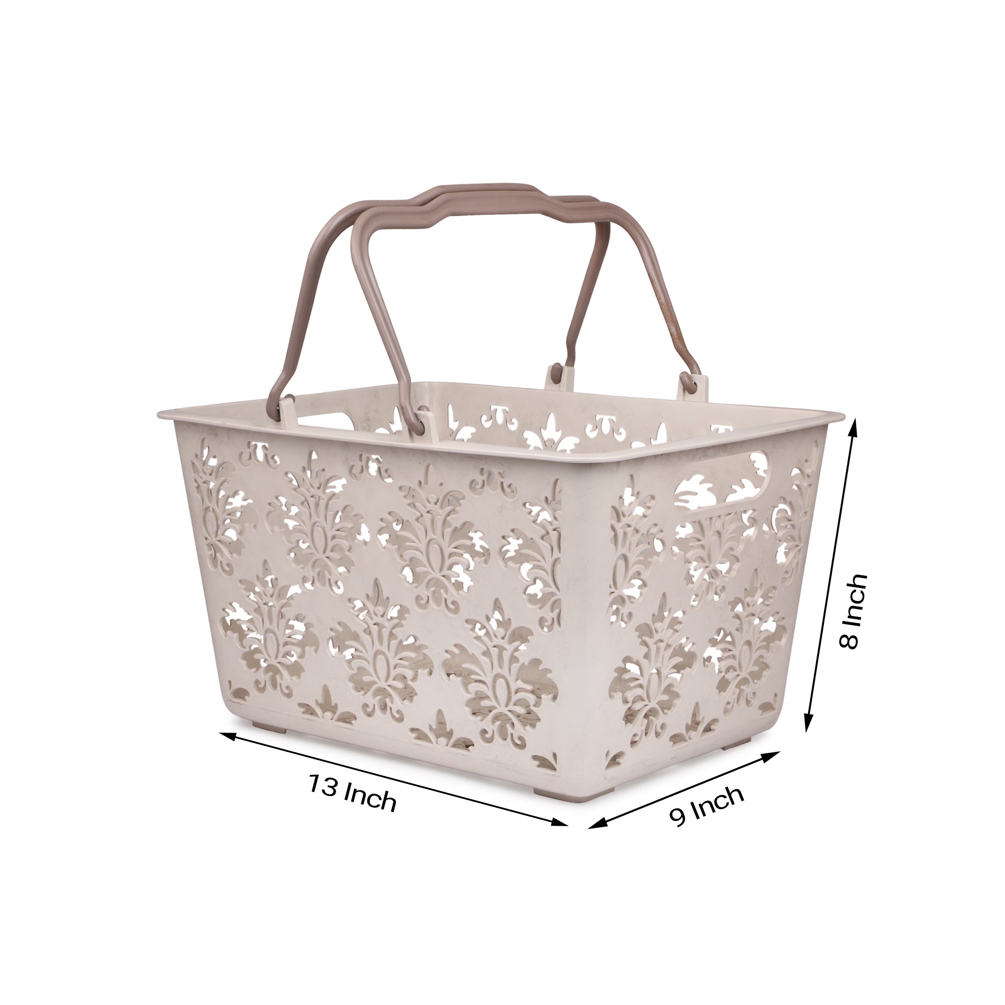 Plastic Lunch Basket  for Office, Home and Picnic Use. (13x9x8 Inch)