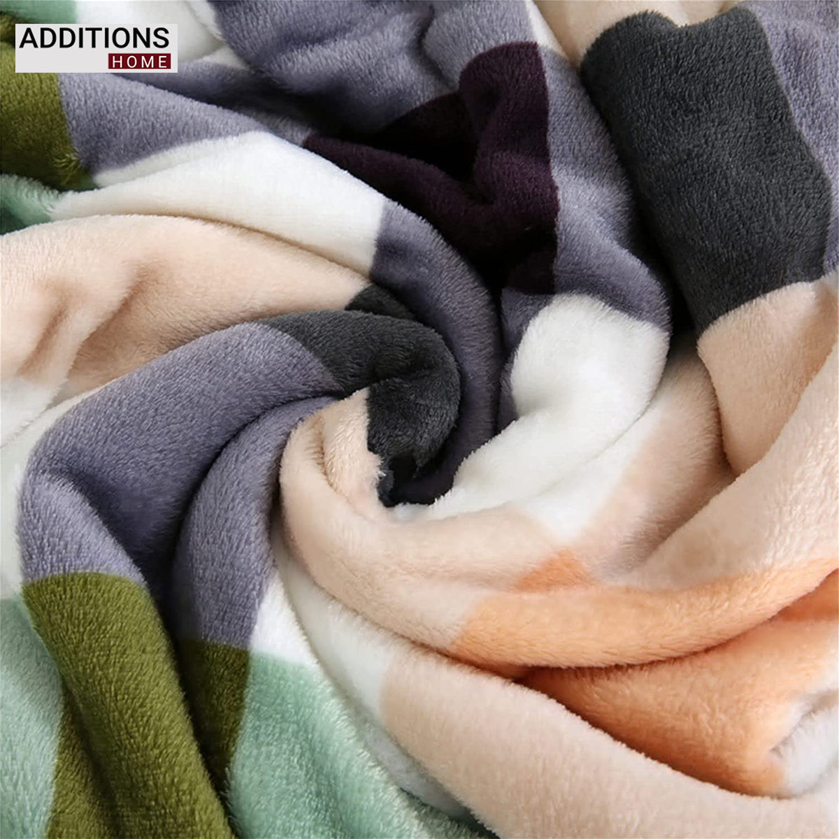 Printed  Winter Mink Warm Blanket with Sherpa Back Double Bed 220 x 240 Cms