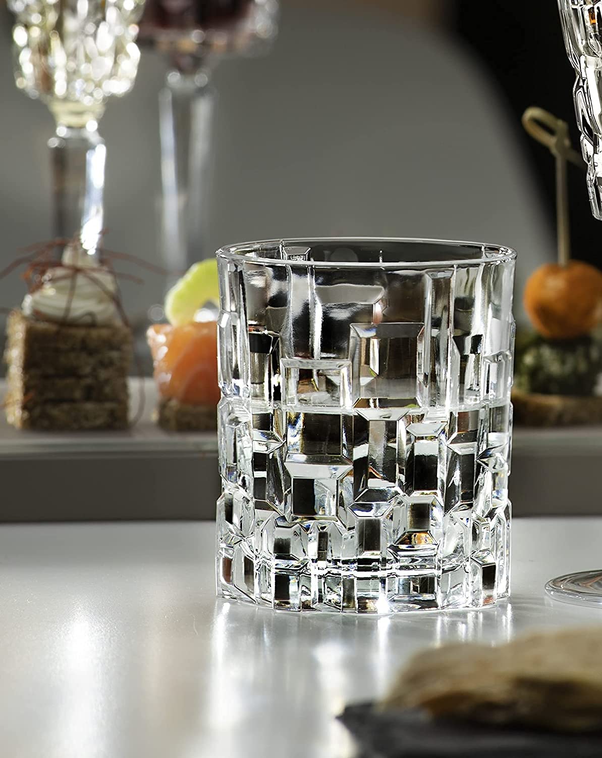 RCR (Made in Italy) Etna Crystal Limited Edition Collection Short Whisky Water Tumblers Glasses, 330 ml, Set of 6