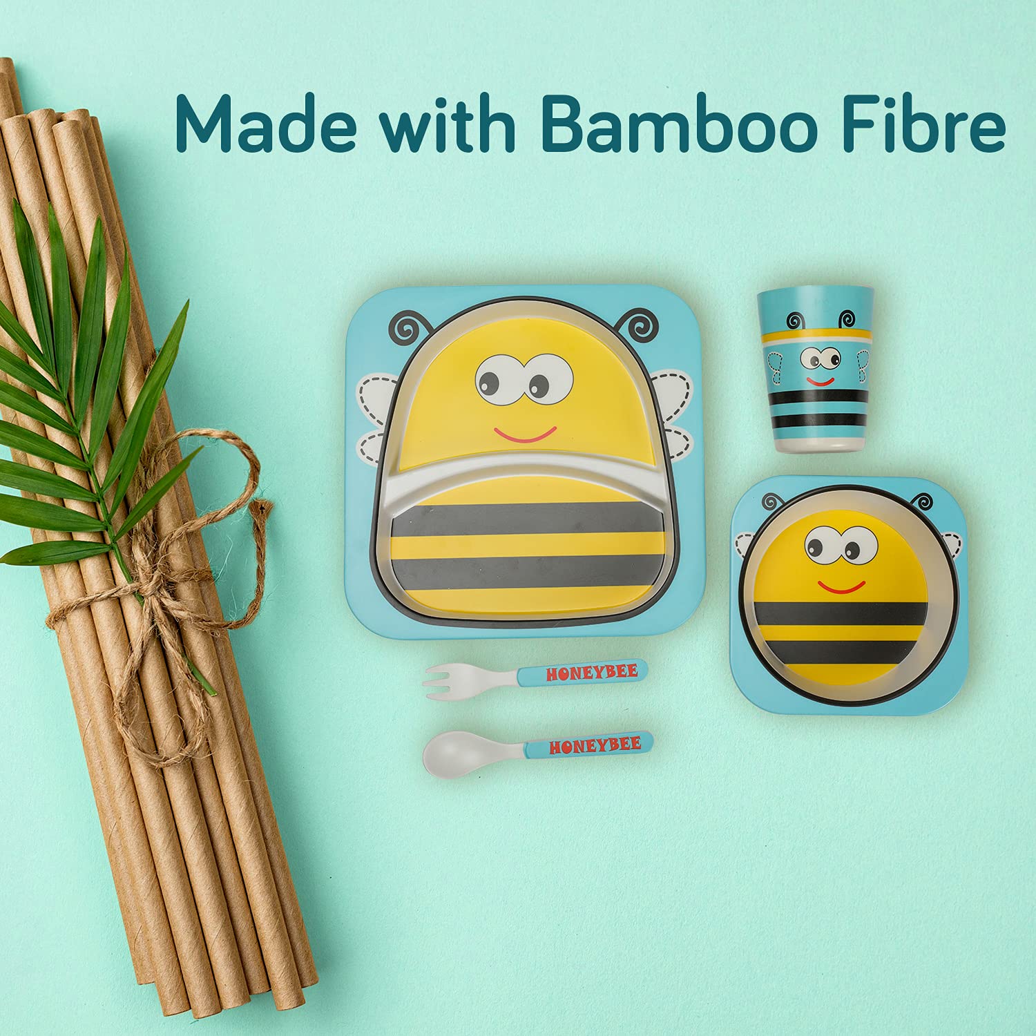 Bamboo Fiber Kids Set, 5 Pcs Set.
