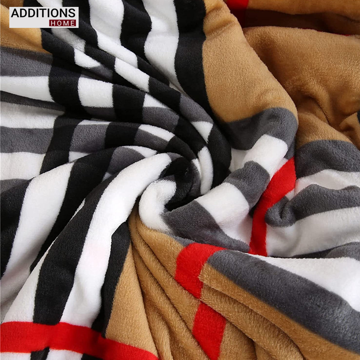 Winter Mink Warm Blanket with Sherpa Back Double Bed 220 x 240 Cms