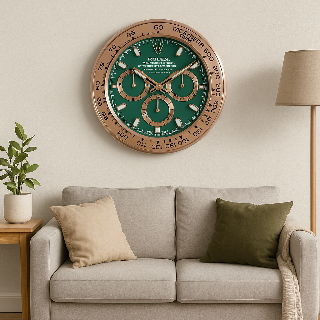 Luxury GMT Master II Stainless Steel Metal Wall Clock For Royal Home & Bunglows, Wall Clock, Diameter - 35 cm