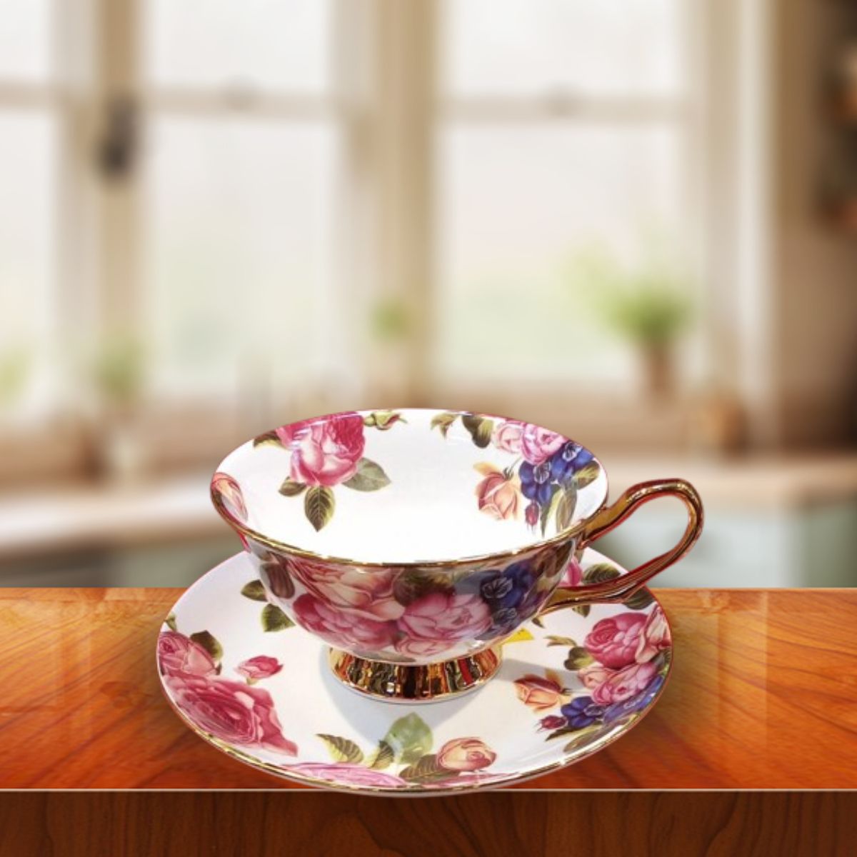 Set of 6 Turkish Porcelain Cups and Saucers - Made for Everyday Moments