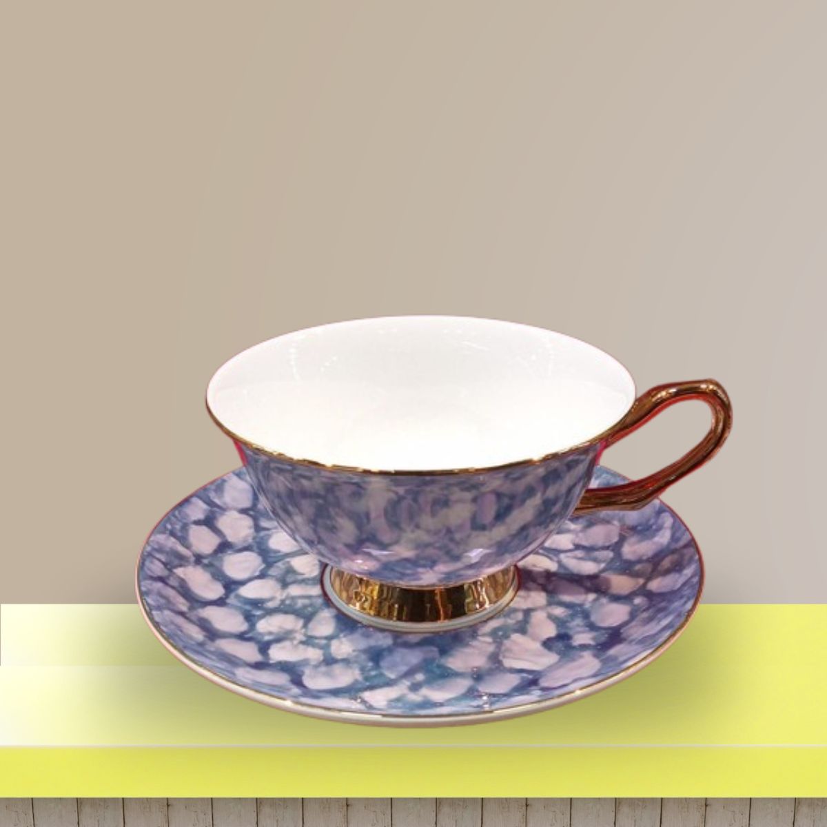 Set of 6 Turkish Porcelain Cups and Saucers - Simple Elegance for Everyday Sips