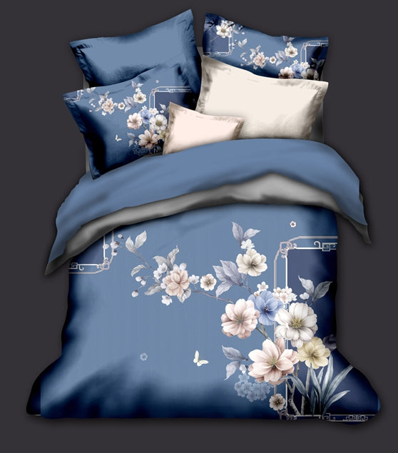 100% Comfortable 300 TC King Size Double Bedsheet Digital Print - 250 X 275 CM with 2 Pillow Covers - 3 Pcs Set