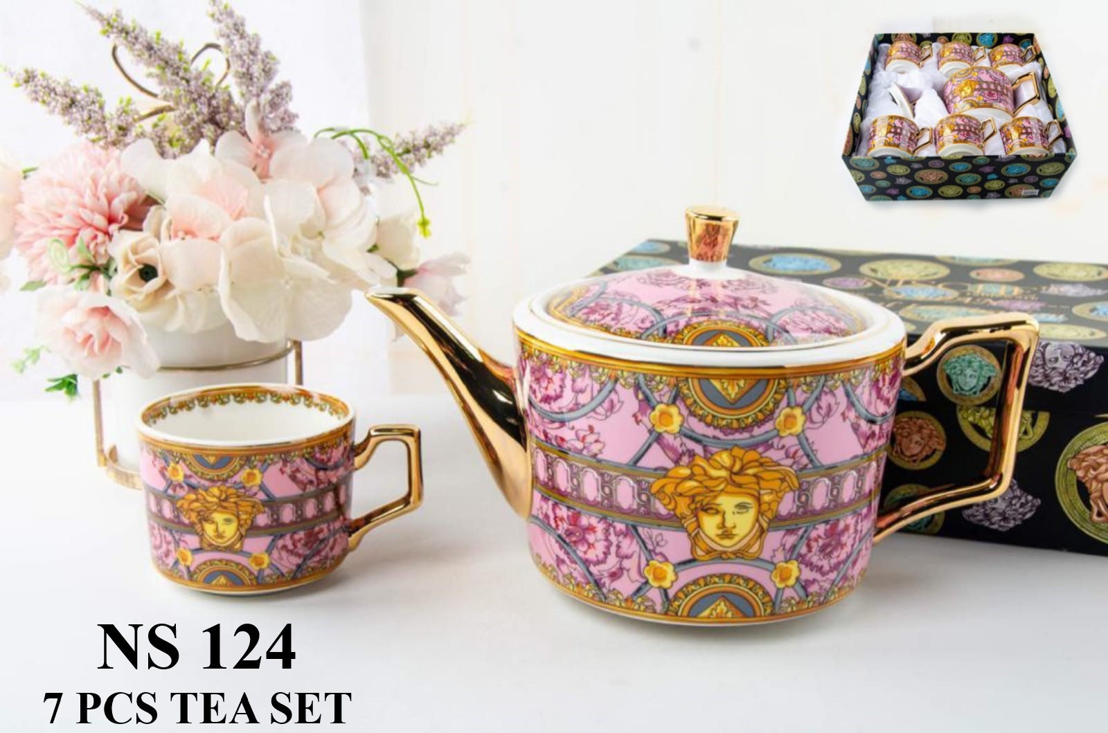 Premium design Fine Bone China Coffee / Tea 7 Pcs Set