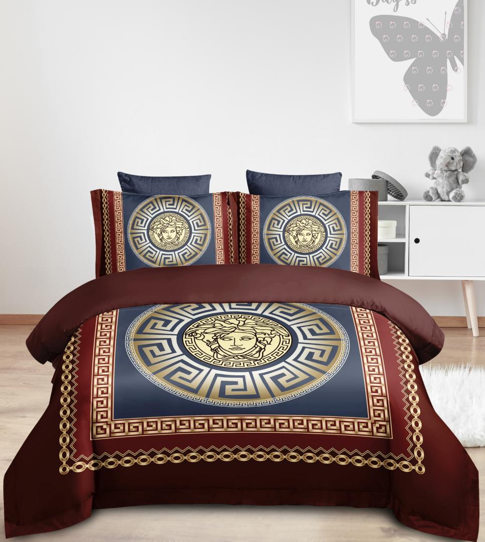 Premium Velveteen designer King Size Double Bedsheet - 100 X 108 Inches with 2 Pillow Covers - 3 Pcs Set