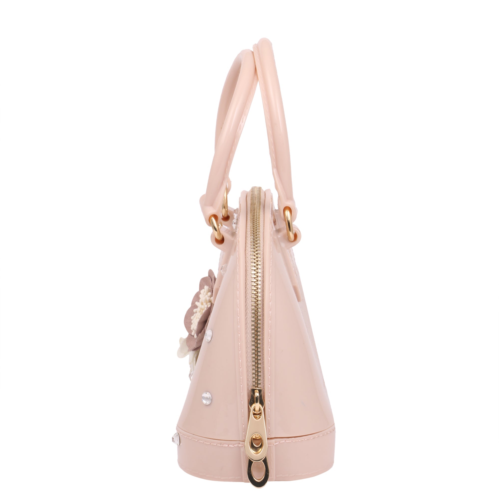 Crystal Embedded High Quality Silicon Sling Bag for Girls