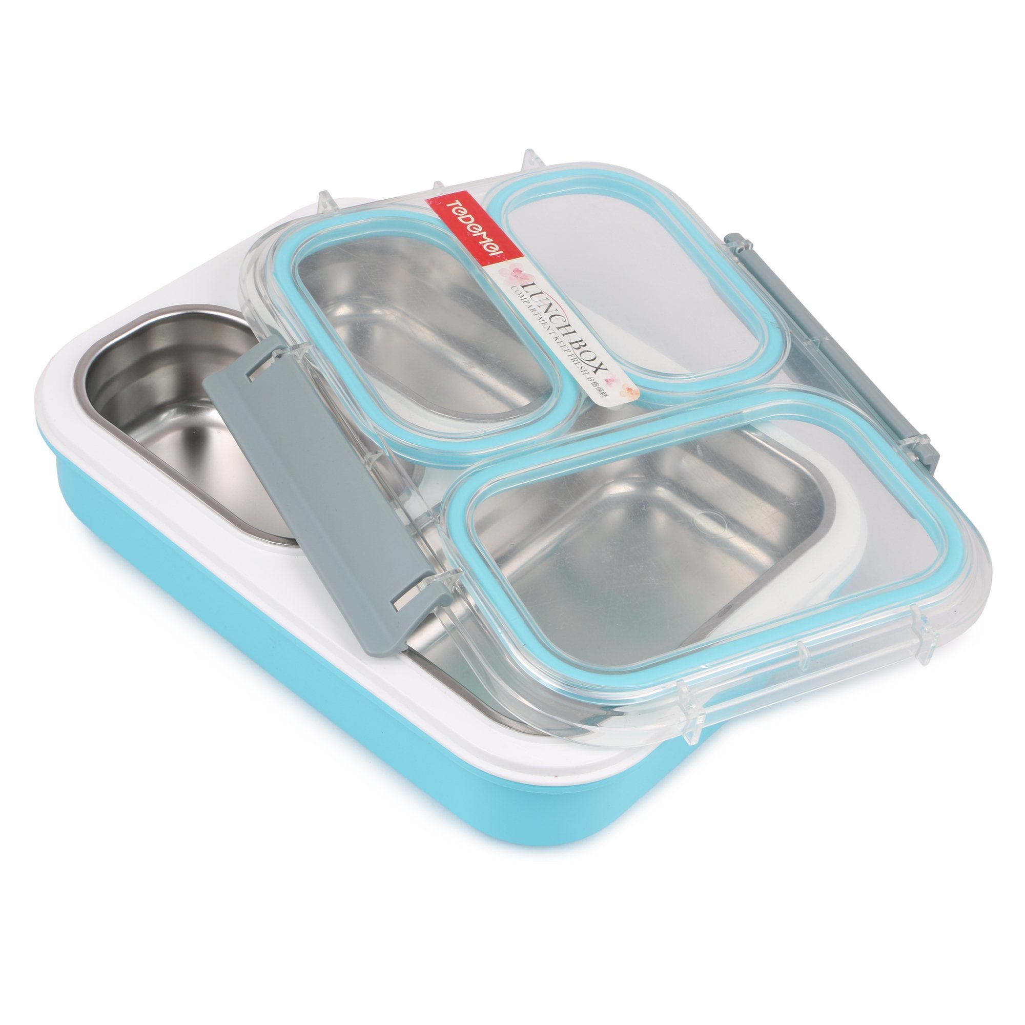 Stainless Steel Insulated Lunch Box with 3 Compartments 1.2 ltrs, 6540