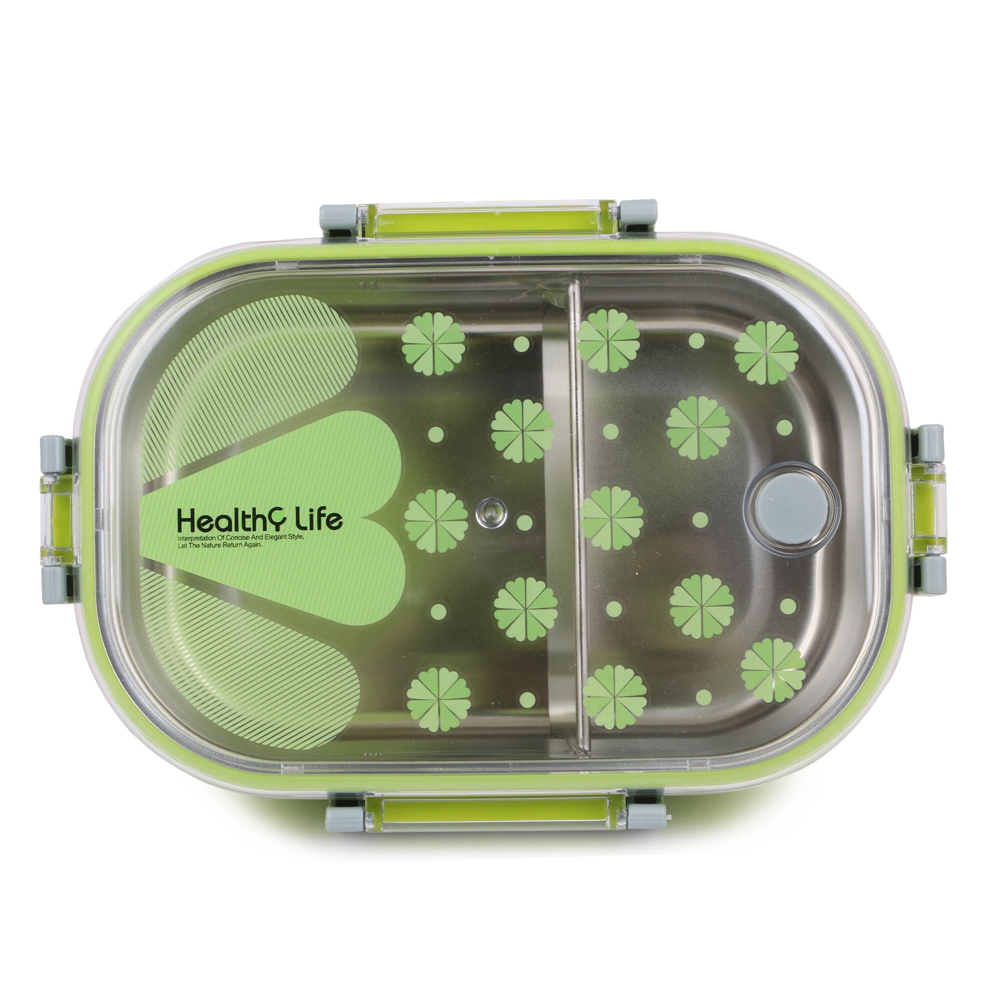 Stainless Steel Insulated 2 Grid Lunch Box Size: 6541 980ml