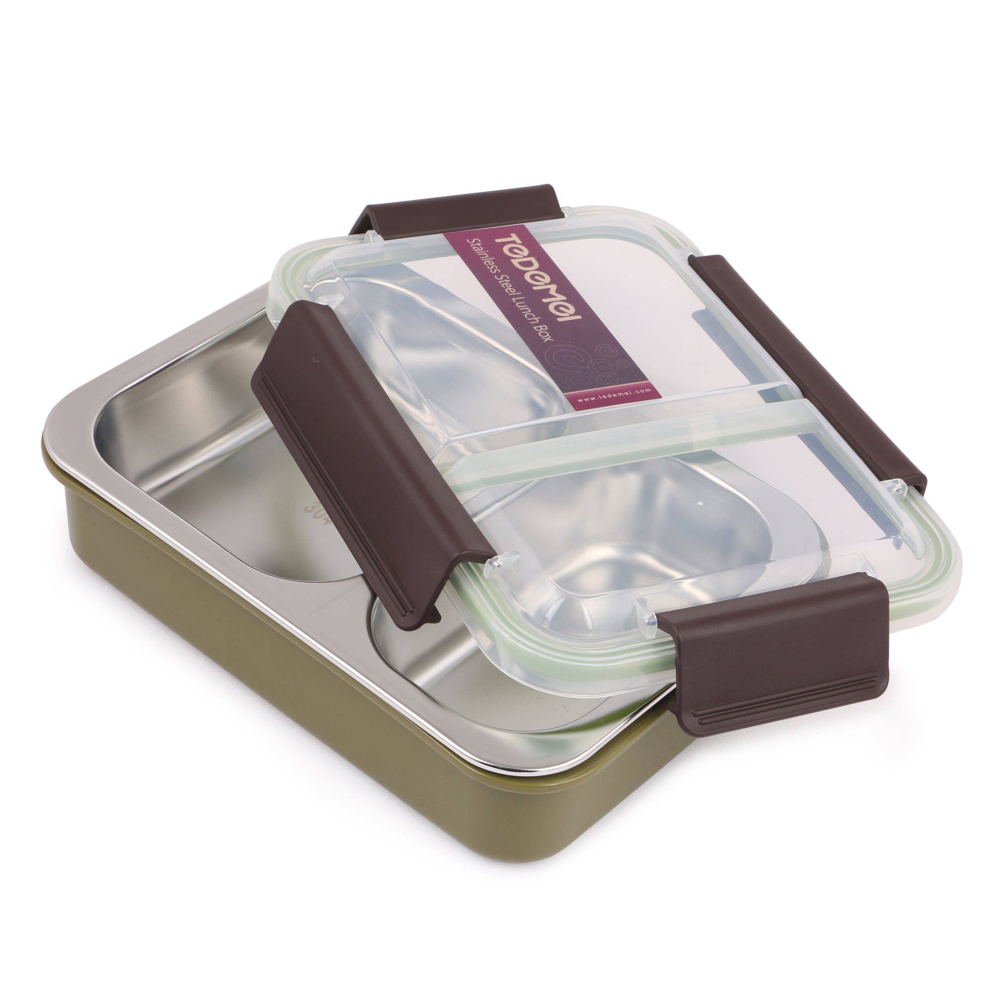 Stainless Steel Insulated 2 Compartment Lunch Box, 750ML 6561