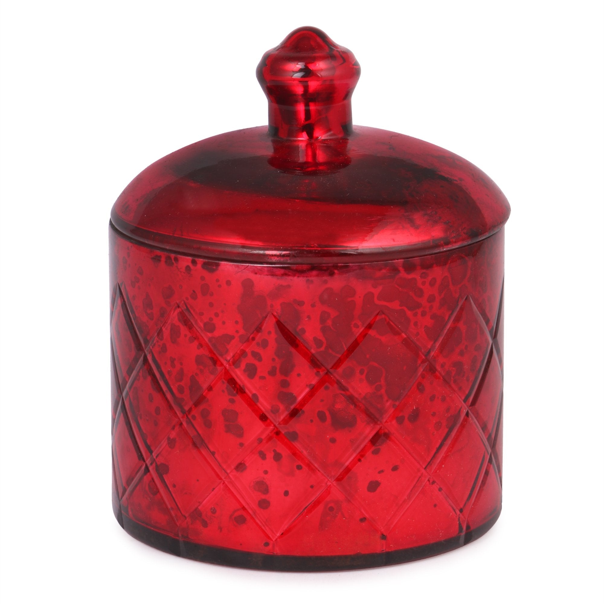 Coloured Glass Storage Jar with Lid- 600ml