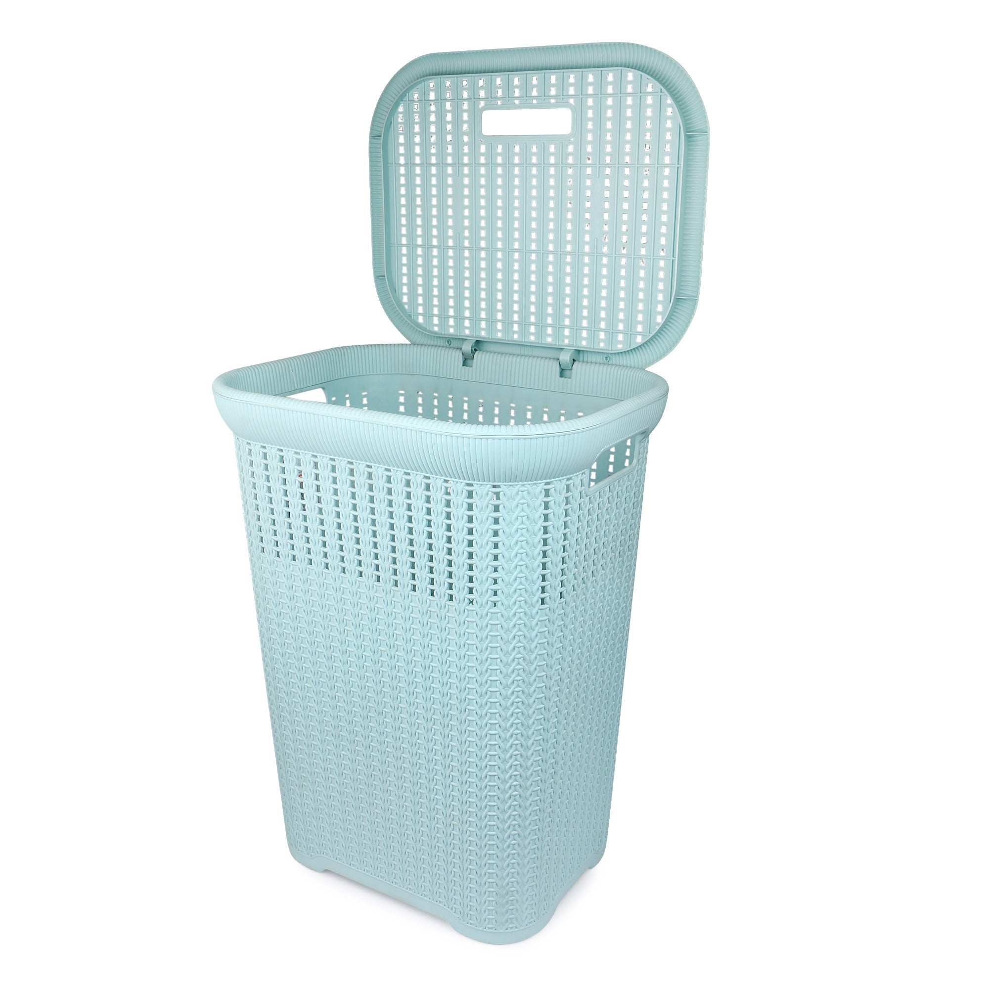 Laundry Basket with Lid/Bathroom Basket for Clothes/Multipurpose Big Size Basket for Home | 60 Lt.