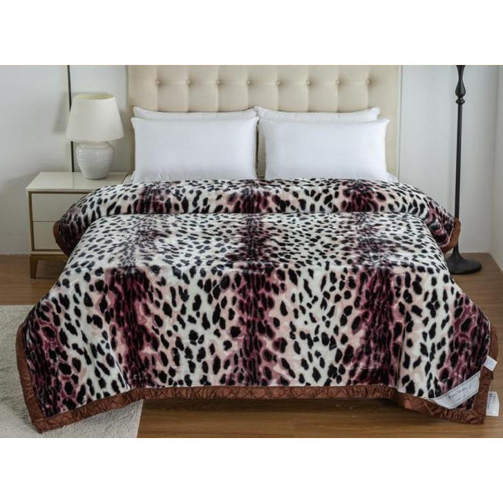 JUNGLE SAFARI MINK WARM BLANKET DOUBLE BED 220 x 240 CMS