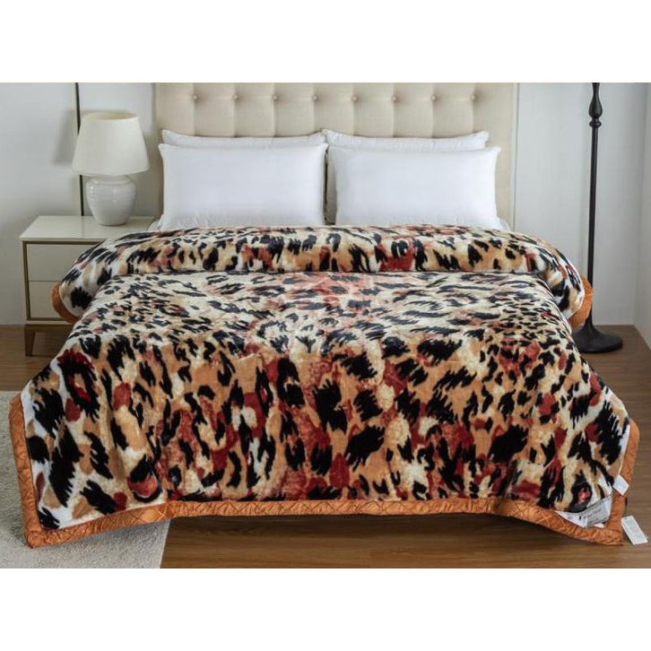 JUNGLE SAFARI MINK WARM BLANKET DOUBLE BED 220 x 240 CMS