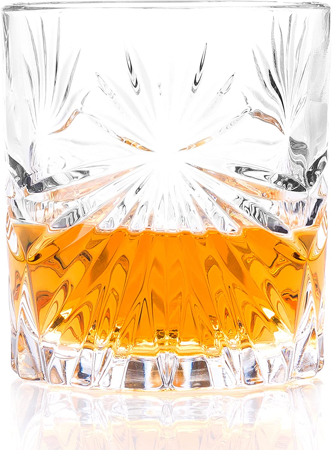 RCR (Made in Italy) Oasis Crystal Short Whisky Water Tumblers Glasses, 340 ml, Set of 6