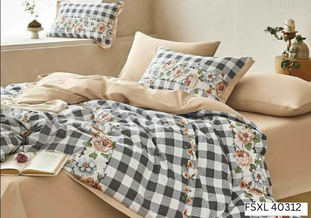 100% Cotton 350 TC Super King Size 9 x 9 Bedsheet