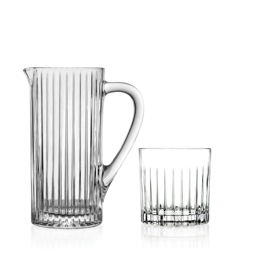 RCR (Made in Italy) Timeless Crystal Jug, 1200 ml, 1 Pc ,with 6 Glasses(7 PC Set)